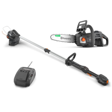 Акумуляторні тример Husqvarna Aspire T28-P4A і ланцюгова пила Aspire C15X-P4A, з акб 4 Ah і з/п