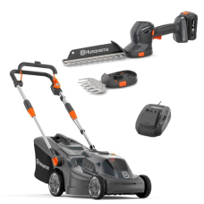 Акумуляторна газонокосарка Husqvarna Aspire LC34-P4A KIT і акумуляторні ножиці Husqvarna Aspire S20-P4A, з акб 4 Ah і з/п