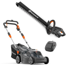 Акумуляторна газонокосарка Husqvarna Aspire LC34-P4A KIT і кущоріз Husqvarna Aspire H50-P4A, з акб 4 Ah і з/п