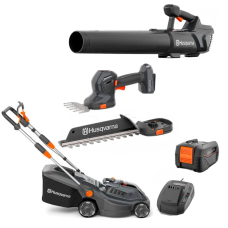Газонокосарка Husqvarna Aspire LC34-P4A KIT + акумуляторні ножиці Aspire S20-P4A + повітродувка акумуляторна Husqvarna Aspire B8X-P4A